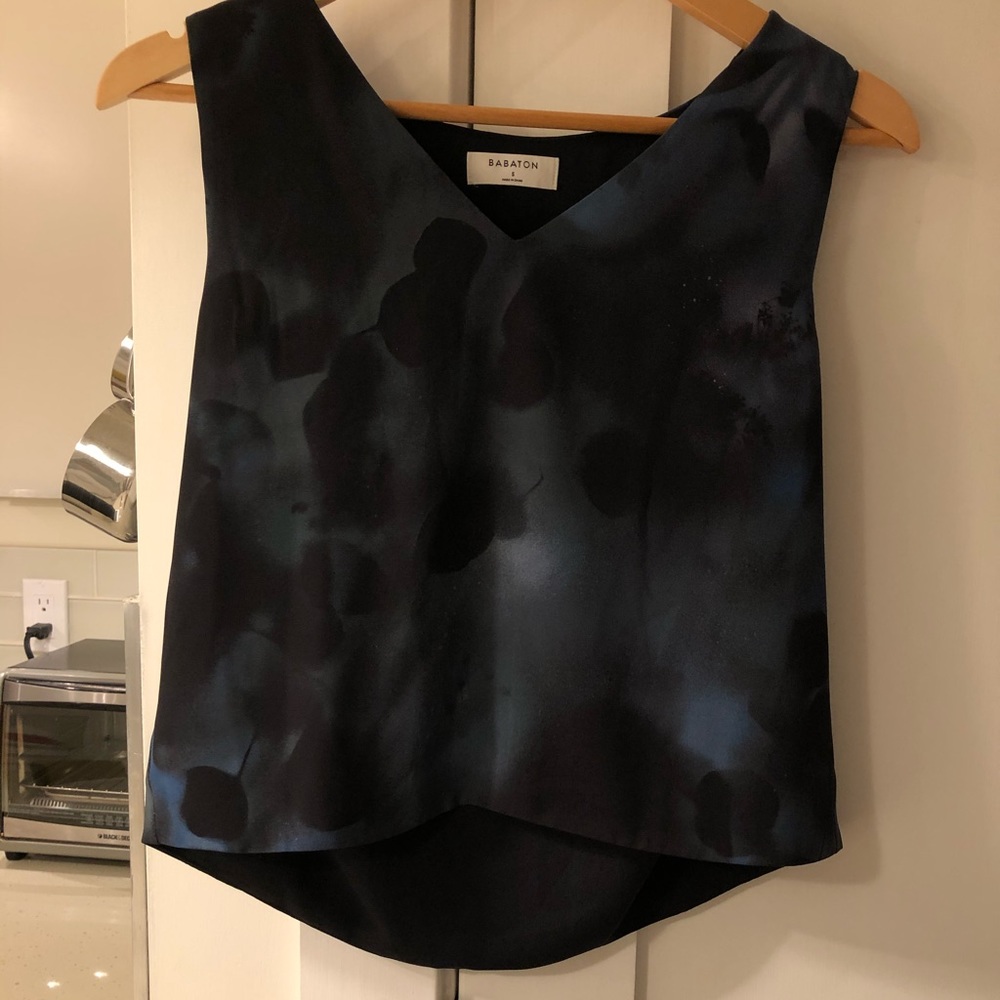 Aritzia Babaton Murphy blouse size S black/navy